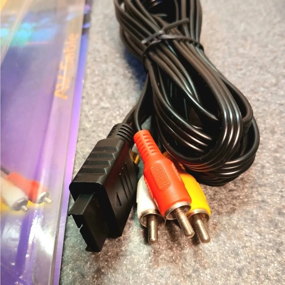 2 Pack AV to RCA Audio Video Composite Cable Cord For Sony PS1 PS2 PS3 PS3 Slim